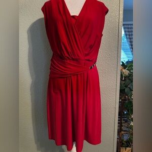 DressBarn Red dress with black and gold accents